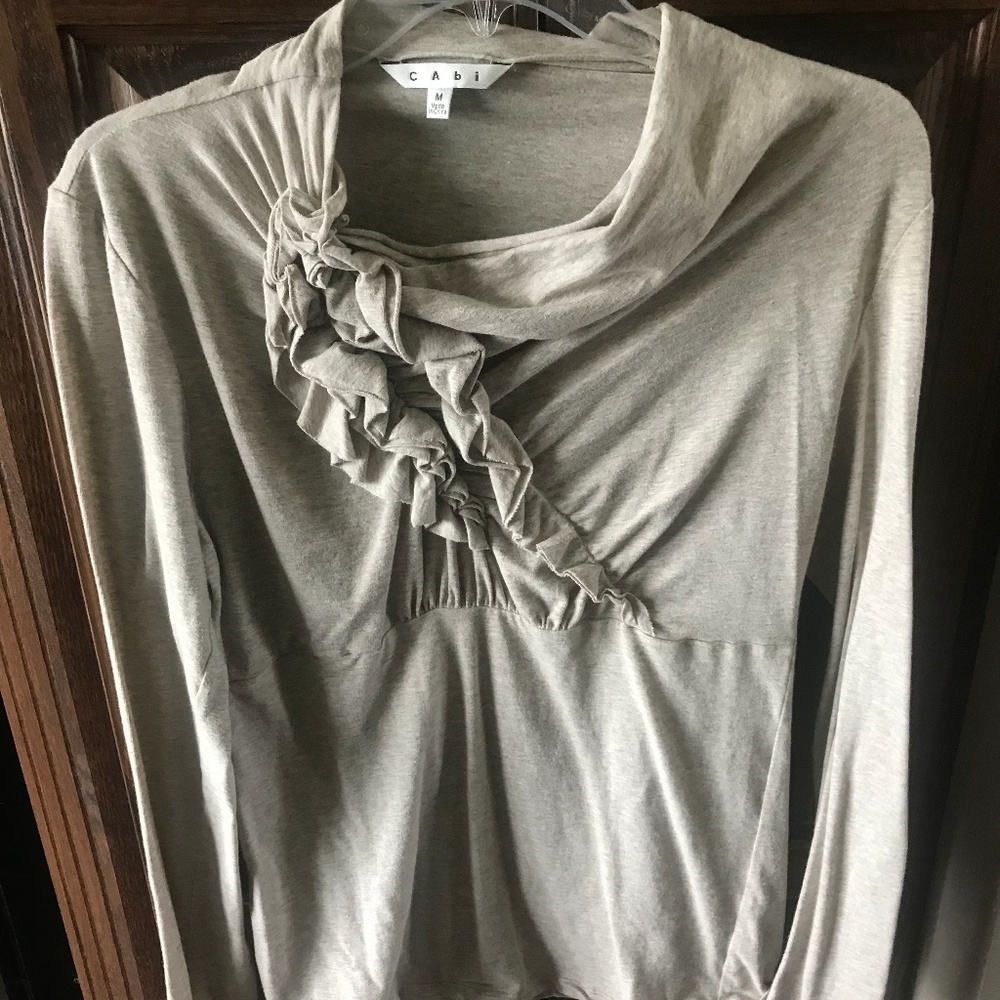 CAbi Long sleeve Ruffle Tee